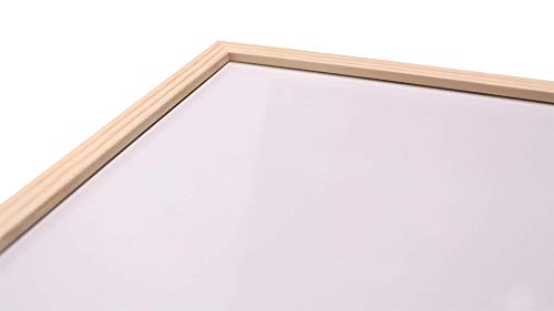 Chely Intermarket Pizarra blanca magnetica 90x60cm/Perfil-Marrón/con marco de madera. Perfecta para usar en casa y la oficina, superficie magnética suave y deslizante(555-60x90-2,70)