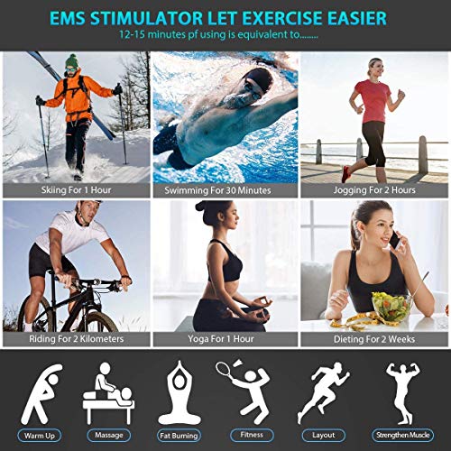CHENAN Electroestimulador Muscular Abdominales Aparatos para Hacer Ejercicio casa,Abdominales electroestimulacion,USB Recargable EMS Estimulador,Gym en casa,Tóner Muscular Pantalla LCD CHENAN Electroestimulador Muscular Abdominales Aparatos para Hacer Ejercicio casa,Abdominales electroestimulacion,USB Recargable EMS Estimulador,Gym en casa,Tóner Muscular Pantalla LCD