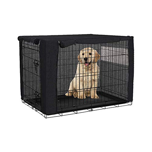 chengsan Funda para jaula de perro para cajas de alambre, poliéster duradero, resistente al viento, fundas para caseta de mascotas (48 pulgadas) chengsan Funda para jaula de perro para cajas de alambre, poliéster duradero, resistente al viento, fundas para caseta de mascotas (48 pulgadas)