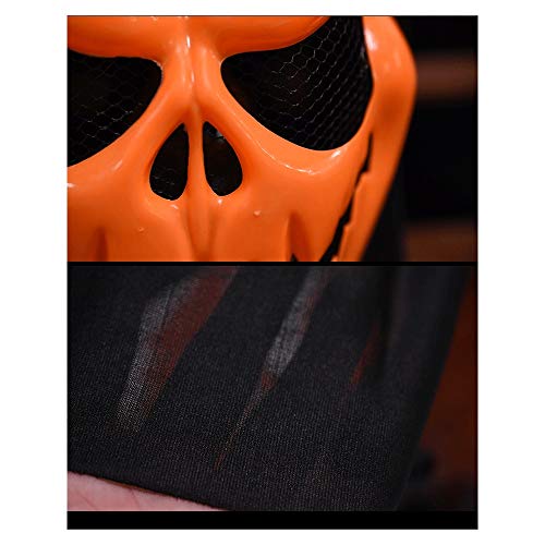 CHENGXI Máscara de la Mascarada de Adulto Cabeza de la Calabaza, Juego de Vestir for Toda la Cara de Gasa Puntales de Terror M9 / 21 CHENGXI Máscara de la Mascarada de Adulto Cabeza de la Calabaza, Juego de Vestir for Toda la Cara de Gasa Puntales de Terror M9 / 21