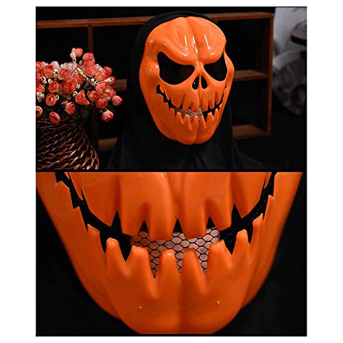 CHENGXI Máscara de la Mascarada de Adulto Cabeza de la Calabaza, Juego de Vestir for Toda la Cara de Gasa Puntales de Terror M9 / 21