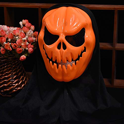 CHENGXI Máscara de la Mascarada de Adulto Cabeza de la Calabaza, Juego de Vestir for Toda la Cara de Gasa Puntales de Terror M9 / 21