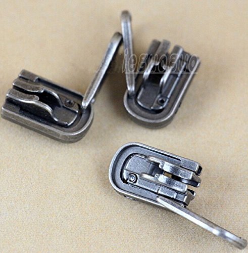 CHENGYIDA Deslizador de metal reversible de dos lados para cremallera de nailon 5# 10pcs/lote