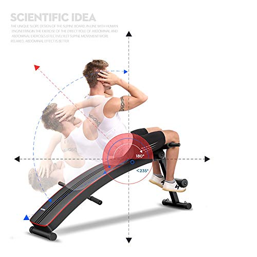 Chengzuoqing Consultoría de Flexiones supinas, Ajustable Siéntese Banco de Entrenamiento Abdominal Entrenamiento inclinación for Interiores AB Ejercicios de Gimnasia Máquina de Ejercicio Abdominal,