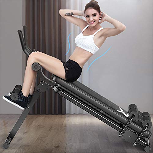 Chengzuoqing Consultoría de Flexiones supinas, Entrenamiento Ajustable Banco Plegable Entrenamiento de la Aptitud AB Crunch Equipamiento de la Vivienda Máquina de Ejercicio Abdominal,