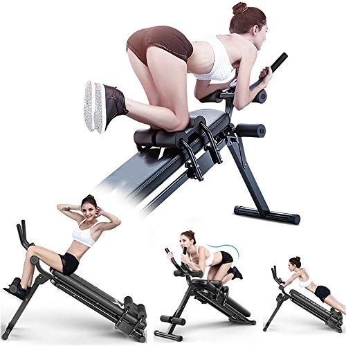 Chengzuoqing Consultoría de Flexiones supinas, Entrenamiento Ajustable Banco Plegable Entrenamiento de la Aptitud AB Crunch Equipamiento de la Vivienda Máquina de Ejercicio Abdominal,