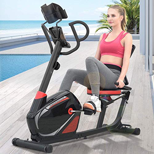 CHENMAO Bicicleta de Ejercicio reclinada Estacionaria con 14 Niveles de Resistencia magnética, Tableta, RPM, Asiento Ancho y monitoreo de tasas de Pulso CHENMAO Bicicleta de Ejercicio reclinada Estacionaria con 14 Niveles de Resistencia magnética, Tableta, RPM, Asiento Ancho y monitoreo de tasas de Pulso