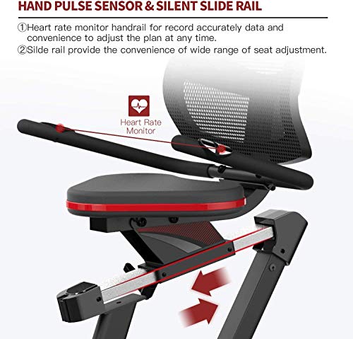 CHENMAO Bicicleta de Ejercicio reclinada Estacionaria con 14 Niveles de Resistencia magnética, Tableta, RPM, Asiento Ancho y monitoreo de tasas de Pulso