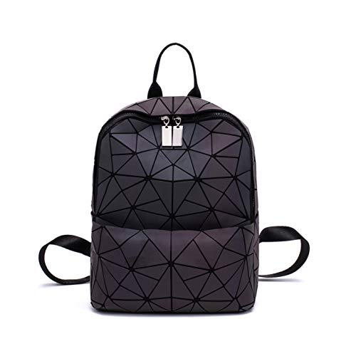 Chenrry Mujer Geométrico Luminoso Mochila Bolso Moda Bolsa de Hombro Lingge Destello Viajar Colegio Mochila NO.5S