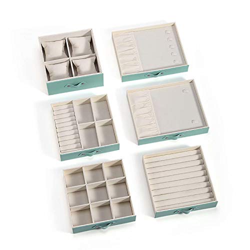 CHENSQ Joyero Caja de Almacenamiento con Cerradura para Pendientes, Collares, Grandes Espejos y taquillas CHENSQ Joyero Caja de Almacenamiento con Cerradura para Pendientes, Collares, Grandes Espejos y taquillas