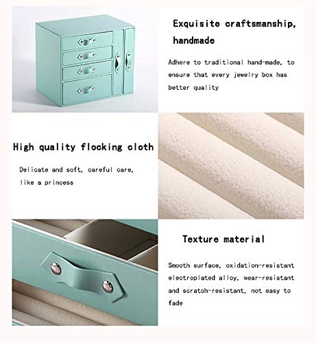 CHENSQ Joyero Caja de Almacenamiento con Cerradura para Pendientes, Collares, Grandes Espejos y taquillas CHENSQ Joyero Caja de Almacenamiento con Cerradura para Pendientes, Collares, Grandes Espejos y taquillas