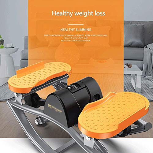 CHENYE Paso a Paso elíptico-Mini Paso a Paso, Debajo del Escritorio elíptico Steppers for el Ejercicio, Escritorio ejercitador de Pedal con el diseño único, Naranja