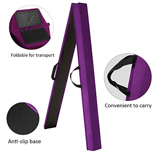 Cherryou Gimnasia Plegable Equilibrio Beam para Gimnasio en casa Entrenamiento EVA Púrpura Cherryou Gimnasia Plegable Equilibrio Beam para Gimnasio en casa Entrenamiento EVA Púrpura