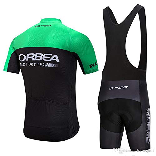 CHHBS Traje Equipacion Ciclismo Hombre Verano con 5D Acolchado De Gel,Traje Ciclismo Hombre Maillot Ciclismo + Pantalon Bicicleta