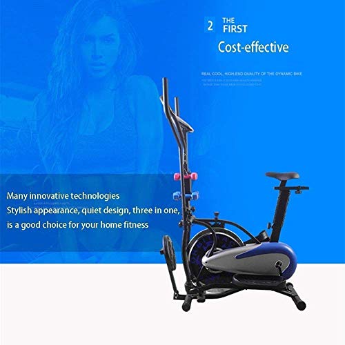 CHHD Máquina elíptica, Bicicleta giratoria 3 en 1, Bicicleta estática, Deportes de Interior, Bicicleta, Equipo de Fitness para el hogar, silencioso, Paso a Paso, para Hombres/Mujeres