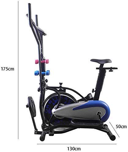 CHHD Máquina elíptica, Bicicleta giratoria 3 en 1, Bicicleta estática, Deportes de Interior, Bicicleta, Equipo de Fitness para el hogar, silencioso, Paso a Paso, para Hombres/Mujeres