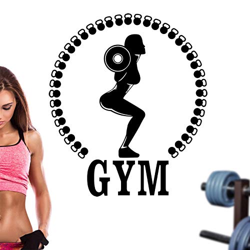 Chica Barbell Fitness Club Decal Gym Sticker Posters Vinilo Tatuajes de Pared etiqueta de la pared Decoración Mural Gym Sticker 58 * 67 cm Chica Barbell Fitness Club Decal Gym Sticker Posters Vinilo Tatuajes de Pared etiqueta de la pared Decoración Mural Gym Sticker 58 * 67 cm