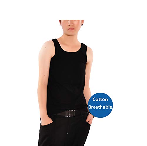 Chica Poco Femenina Lesbianas Respirable Corsé Corto Chaleco Pecho Binder Sujetador Deportivo elástico Camiseta sin Mangas,Black,l Chica Poco Femenina Lesbianas Respirable Corsé Corto Chaleco Pecho Binder Sujetador Deportivo elástico Camiseta sin Mangas,Black,l