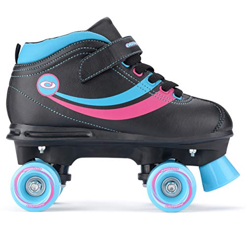 Chica Toyrific - Patines Retro, color Negro Black/Blue/Pink/White, talla 32