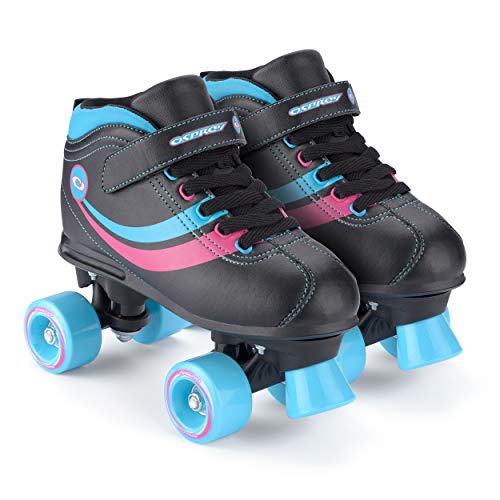 Chica Toyrific - Patines Retro, color Negro Black/Blue/Pink/White, talla 32