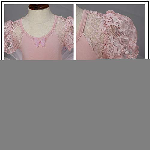 Chicas Tul Danza Maillot de Ballet Vestido de Tutu Falda Leotardo con Braguita Interior Tirantes Cruzadas Baile Trajes de Rendimiento PPLace7066 110