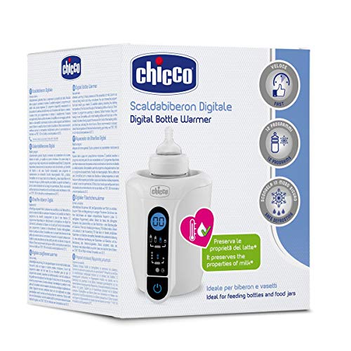 Chicco - Calienta Biberón Digital con 12 Programas y Descongelado, Blanco, 42 x 48 x 12 cm Chicco - Calienta Biberón Digital con 12 Programas y Descongelado, Blanco, 42 x 48 x 12 cm