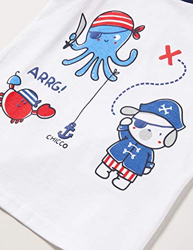 Chicco Completo 2 Pezzi Bimbo Pirata: Canottiera + Pantaloncini Corti Conjunto de Ropa, Azul (BLU Rossol 088), 86 (Talla del Fabricante: 086) para Bebés