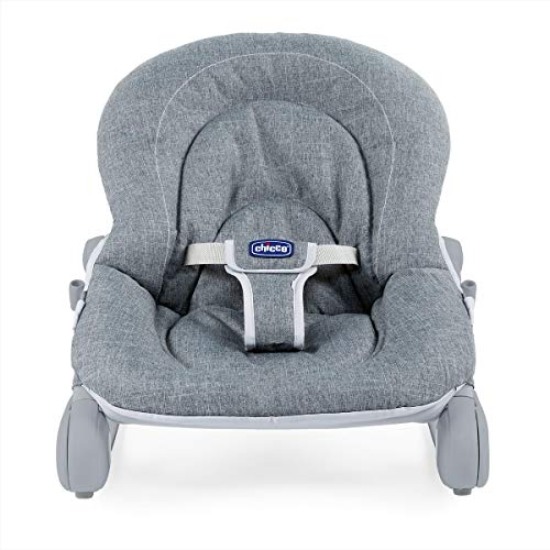 Chicco Hoopla - Hamaca con arco de juegos, sistema balancín y reductor, de 0 a 18 kg, color gris vaquero (Titanium) Chicco Hoopla - Hamaca con arco de juegos, sistema balancín y reductor, de 0 a 18 kg, color gris vaquero (Titanium)