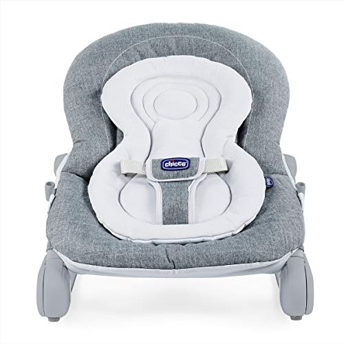 Chicco Hoopla - Hamaca con arco de juegos, sistema balancín y reductor, de 0 a 18 kg, color gris vaquero (Titanium) Chicco Hoopla - Hamaca con arco de juegos, sistema balancín y reductor, de 0 a 18 kg, color gris vaquero (Titanium)
