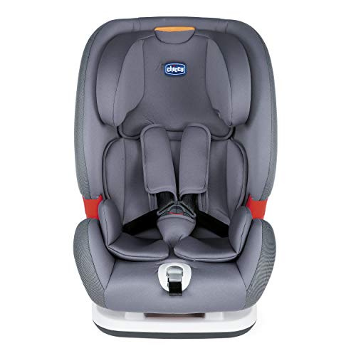 Chicco YOUniverse Silla de Coche Reclinable para Bebé 9-36 kg con ISOFIX, Grupo 1/2 / 3 para Niños de 1 a 12 Años, Fácil de Instalar, con Protección Lateral y Reposacabezas Ajustable - Gris