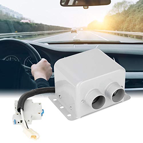 CHICIRIS - Calentador de Coche portátil de 800 W, 2 Orificios, Calentador eléctrico de Coche, Calentador de Invierno, desempañador de Ventana, desempañador, Blanco(12V)