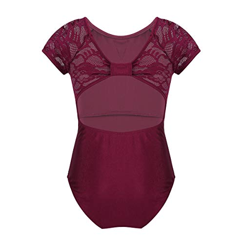 CHICTRY Maillot Niña De Ballet Danza Encaje Leotardo Mono Gimnasia Elástico Traje de Patinaje Artistico Disfraz de Bailarina para Niña 2-14 Años Burgundy 12-14 años CHICTRY Maillot Niña De Ballet Danza Encaje Leotardo Mono Gimnasia Elástico Traje de Patinaje Artistico Disfraz de Bailarina para Niña 2-14 Años Burgundy 12-14 años