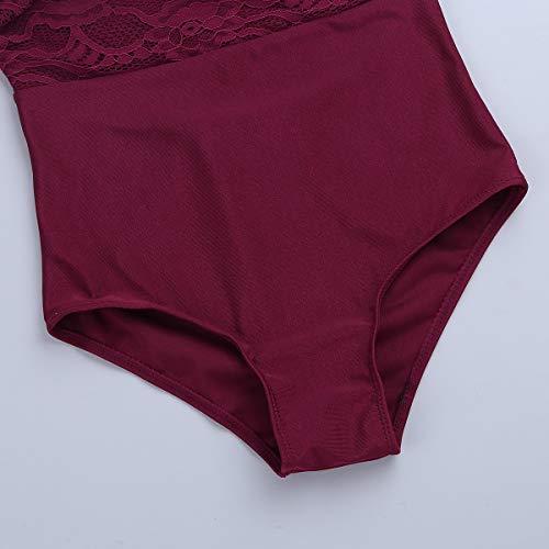 CHICTRY Maillot Niña De Ballet Danza Encaje Leotardo Mono Gimnasia Elástico Traje de Patinaje Artistico Disfraz de Bailarina para Niña 2-14 Años Burgundy 12-14 años CHICTRY Maillot Niña De Ballet Danza Encaje Leotardo Mono Gimnasia Elástico Traje de Patinaje Artistico Disfraz de Bailarina para Niña 2-14 Años Burgundy 12-14 años