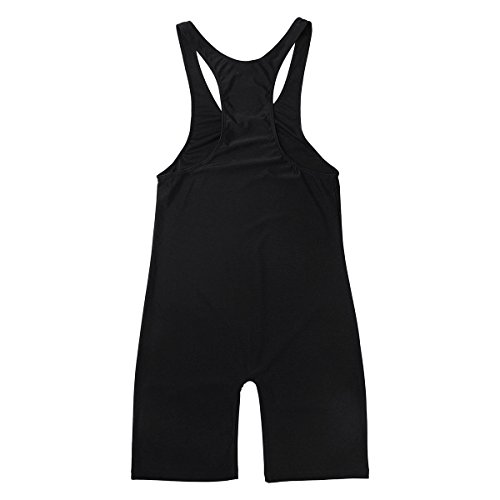 CHICTRY Mono Body para Hombre Maillot Deportivo Camiseta sin Mangas Ciclismo Natación Leotardo Gimnasia Hombre Negro Large