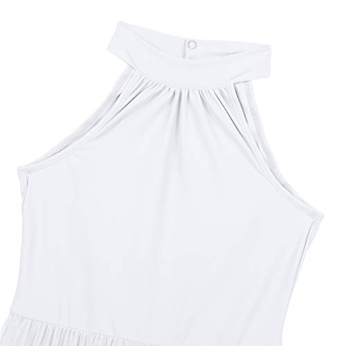 CHICTRY Niña Vestido Largo de Danza Ballet Flamenco Maillot Vestido Plisado de Fiesta Sin Mangas Dancewear Fiesta Actuación para Niña Chica 8-16 años Blanco 14 años CHICTRY Niña Vestido Largo de Danza Ballet Flamenco Maillot Vestido Plisado de Fiesta Sin Mangas Dancewear Fiesta Actuación para Niña Chica 8-16 años Blanco 14 años