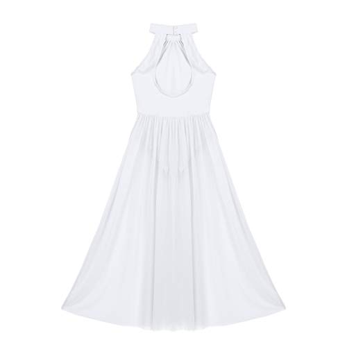 CHICTRY Niña Vestido Largo de Danza Ballet Flamenco Maillot Vestido Plisado de Fiesta Sin Mangas Dancewear Fiesta Actuación para Niña Chica 8-16 años Blanco 14 años CHICTRY Niña Vestido Largo de Danza Ballet Flamenco Maillot Vestido Plisado de Fiesta Sin Mangas Dancewear Fiesta Actuación para Niña Chica 8-16 años Blanco 14 años