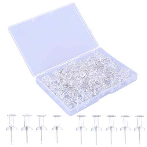 Chinchetas,200 PCS Chinchetas de Mapa Transparente con Cabezas de Plástico y Puntas de Acero Pines de Empuje para Tablero de Corcho Decorativo Oficina 2CM Chinchetas,200 PCS Chinchetas de Mapa Transparente con Cabezas de Plástico y Puntas de Acero Pines de Empuje para Tablero de Corcho Decorativo Oficina 2CM