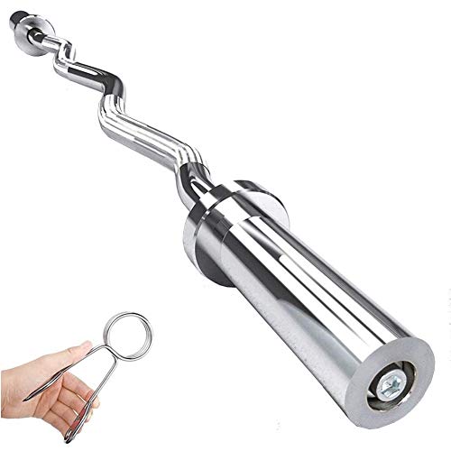 CHIYA Barra de musculación de Pesas con 2 Collares,Diámetro Ø25mm/Ø50mm,Longitud 120cm/150 cmBarra de Entrenamiento para Biceps y Triceps1.5M(5ft) Ø 25mm CHIYA Barra de musculación de Pesas con 2 Collares,Diámetro Ø25mm/Ø50mm,Longitud 120cm/150 cmBarra de Entrenamiento para Biceps y Triceps1.5M(5ft) Ø 25mm