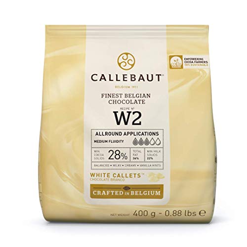 Chocolate blanco en gotas Callebaut 28% bolsa de 400 gramos