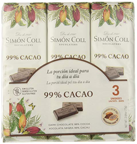 Chocolates Simón Coll Chocolate 99% Cacao - 16 Unidades