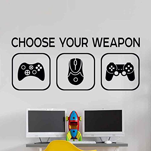Choose your weapon Elija su juego de armas Mural de vinilo Etiqueta Vivero Niños Jugadores art adolescente vídeo juego mural Choose your weapon Elija su juego de armas Mural de vinilo Etiqueta Vivero Niños Jugadores art adolescente vídeo juego mural