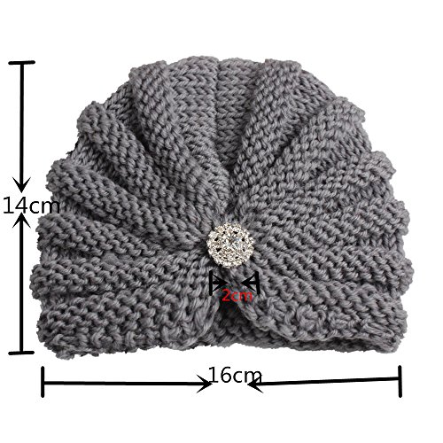 CHSEEA 11PCS Niños Sombrero Beanie Gorras Elásticas Caliente de Punto Arco Venda De Pelo Bebe Vinchas Diadema Turbante Cintas para El Pelo Niñas Accesorios para El Cabello #3