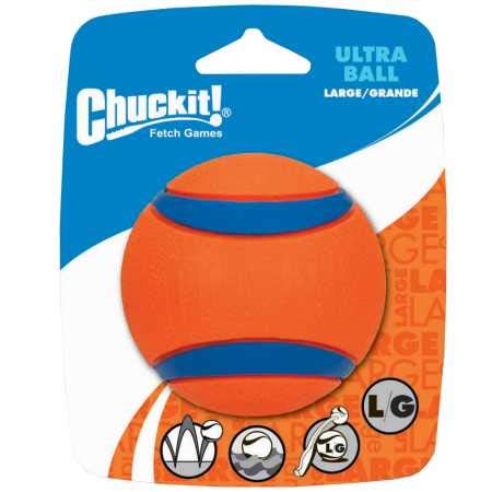 Chuckit! 17030 Ultra Ball Large, 1 Pelota para Perros Compatible con el Lanzador, L