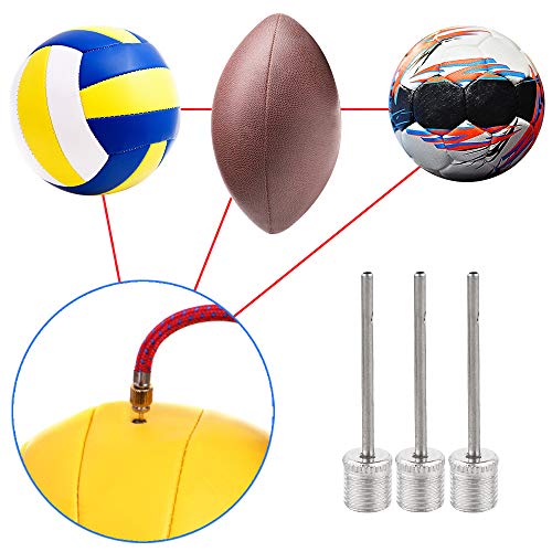 Chudian 60pcs Aguja Balones Agujas para Inflar Balones, Agujas Inoxidable Acero para Inflar Agujas para Hinchar Aguja Hueca para Baloncesto Fútbol Voleibol y Más Deportes