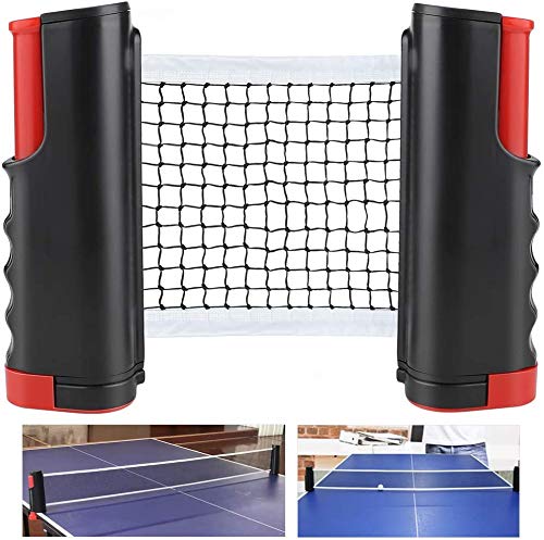 CHUER Red de Tenis de Mesa, Red Ajustable de Ping Pong Repuesto Portátil Retráctil Table Tennis Net - Ping Pong Net para Entrenamiento Abrazaderas, Longitud Ajustable 170 (MAX) x 14.5cm