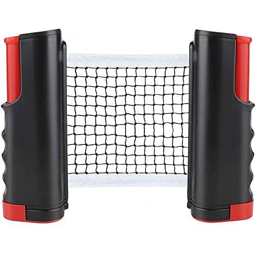 CHUER Red de Tenis de Mesa, Red Ajustable de Ping Pong Repuesto Portátil Retráctil Table Tennis Net - Ping Pong Net para Entrenamiento Abrazaderas, Longitud Ajustable 170 (MAX) x 14.5cm