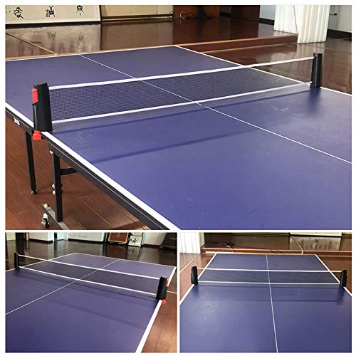 CHUER Red de Tenis de Mesa, Red Ajustable de Ping Pong Repuesto Portátil Retráctil Table Tennis Net - Ping Pong Net para Entrenamiento Abrazaderas, Longitud Ajustable 170 (MAX) x 14.5cm