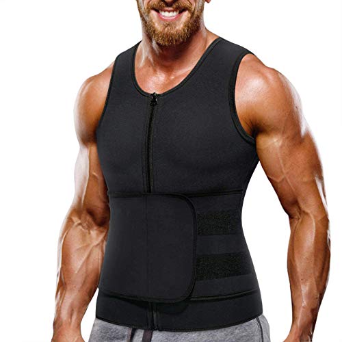 Chumian - Chaleco de sudación para hombre, neopreno, para adelgazar, pérdida de peso, cinturón de sudación Fitenes deporte, camiseta de tirantes (talla XL) Chumian - Chaleco de sudación para hombre, neopreno, para adelgazar, pérdida de peso, cinturón de sudación Fitenes deporte, camiseta de tirantes (talla XL)