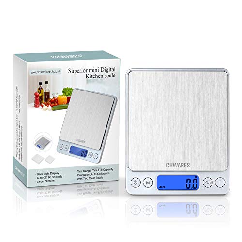CHWARES Báscula de cocina digital con carga USB, báscula digital de 0.1g/3 kg, Báscula electrónica fina, función PSC/Tara,Báscula Digital para Cocina con Carga USB,Balanza de Alimentos Alta Precisión CHWARES Báscula de cocina digital con carga USB, báscula digital de 0.1g/3 kg, Báscula electrónica fina, función PSC/Tara,Báscula Digital para Cocina con Carga USB,Balanza de Alimentos Alta Precisión
