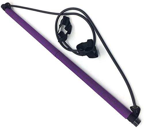 CHYIR Kit de barra portátil para yoga, pilates, con banda de resistencia, barra de sentada con bucle para el pie para entrenamiento total del cuerpo CHYIR Kit de barra portátil para yoga, pilates, con banda de resistencia, barra de sentada con bucle para el pie para entrenamiento total del cuerpo